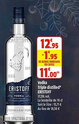 Vodka Triple Distilled Eristoff