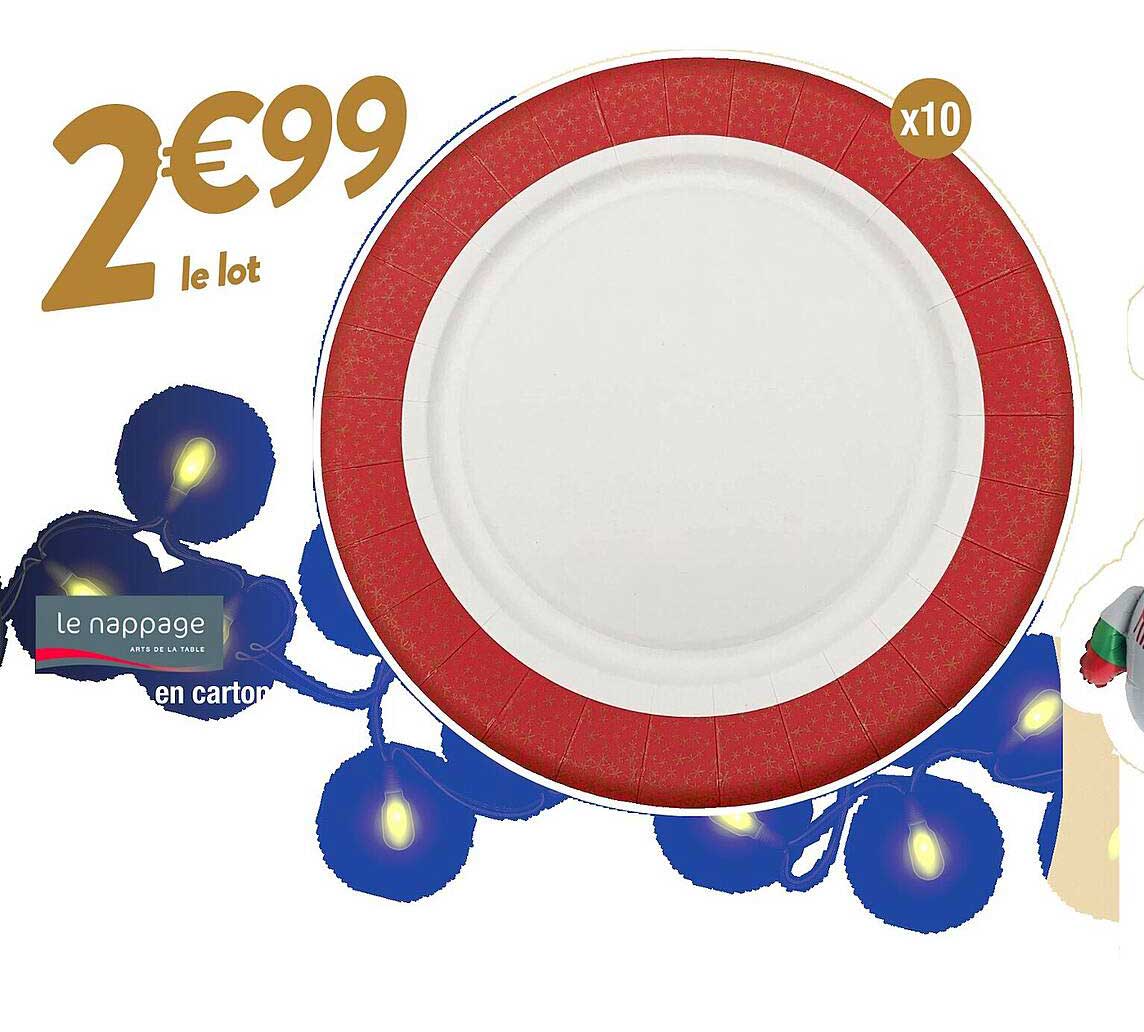 assiette en carton le nappage