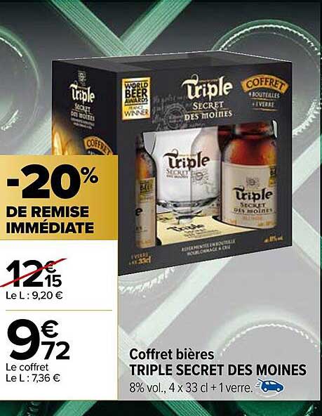 Coffret Bières Triple Secret Des Moines