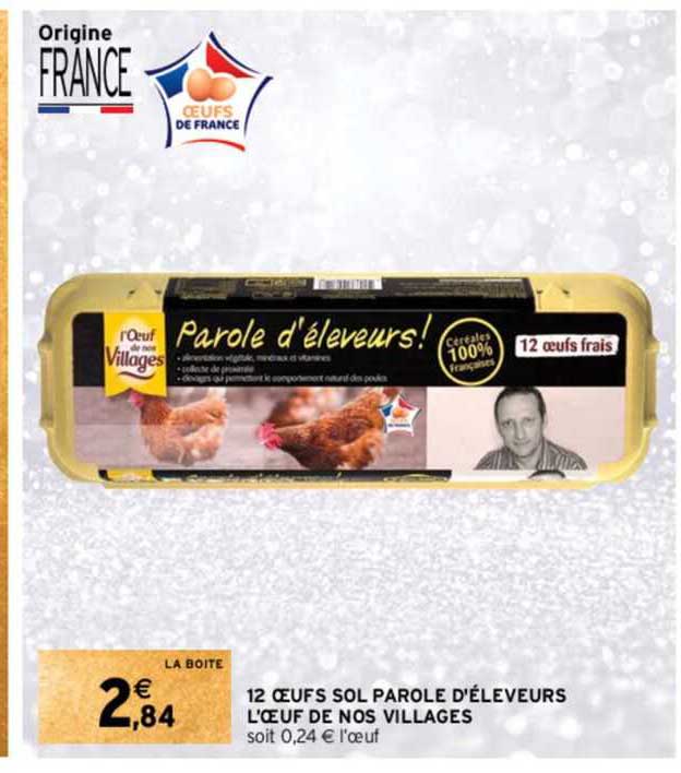 12 œufs sol parole d'éleveurs l'œuf de nos villages