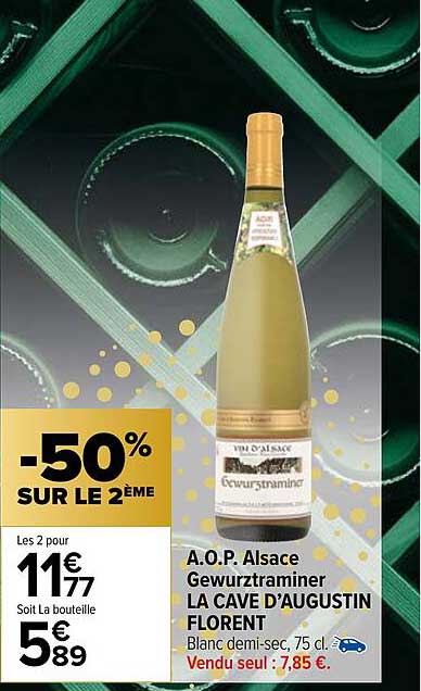 a.o.p. alsace gewurztraminer la cave d'augustin florent
