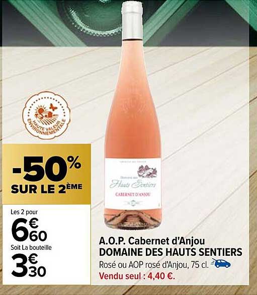 a.o.p. cabernet d'anjou domaine des hauts sentiers