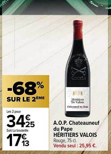 a.o.p. chateauneuf du pape héritiers valois
