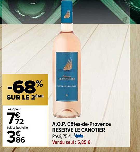 a.o.p. côtes-de-provence réserve de canotier