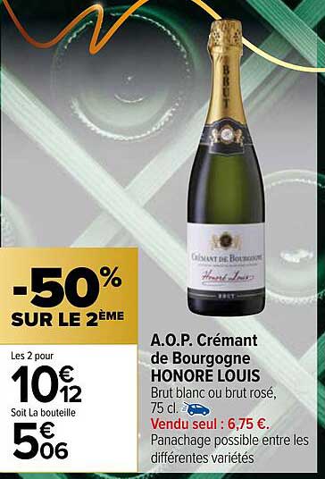 a.o.p. crémant de bourgogne honoré louis