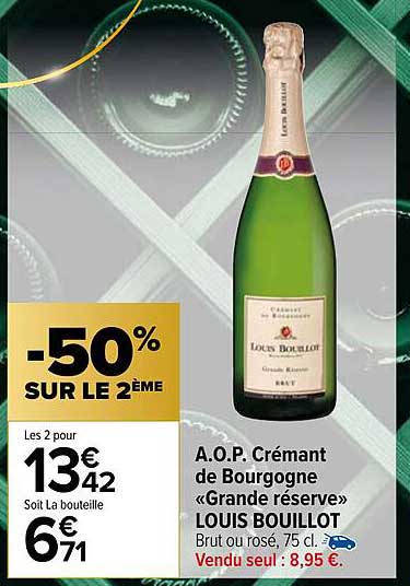 a.o.p. crémant de bourgogne «grande réserve» louis bouillot