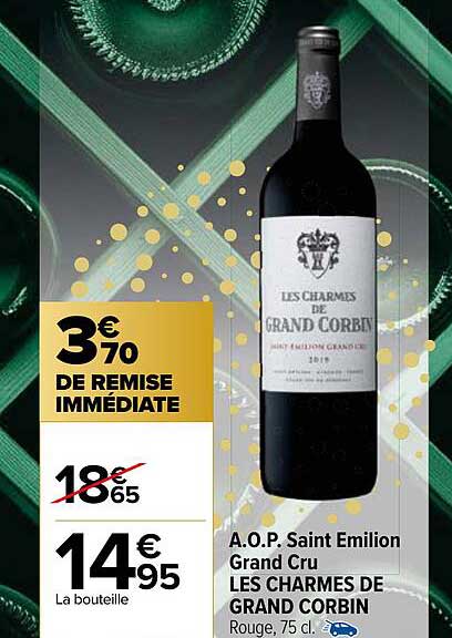 a.o.p. saint émilion grand cru les charmes de grand corbin