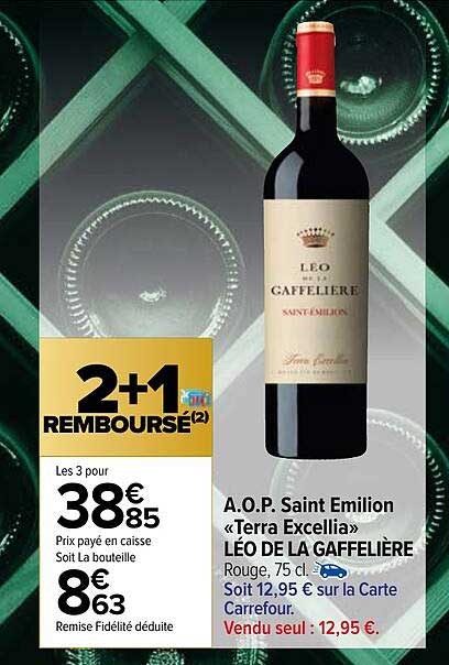 a.o.p. saint émilion «terra excellia» léo de la gaffelière