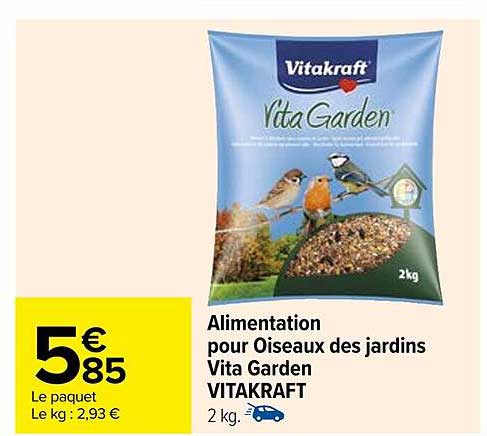 Alimentation Pour Oiseaux Des Jardins Vita Garden Vitakraft