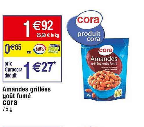 Amandes Grillées Goût Fumé Cora