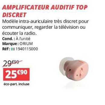 amplificateur auditif top discret