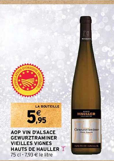 aop vin d'alsace gewurztraminer vieilles vignes hauts de hauller