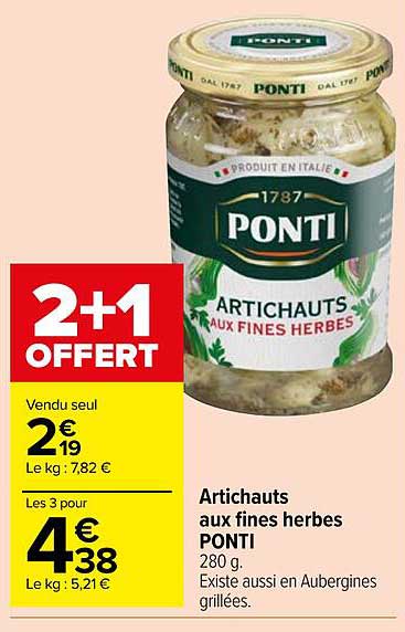Artichauts Aux Fines Herbes Ponti