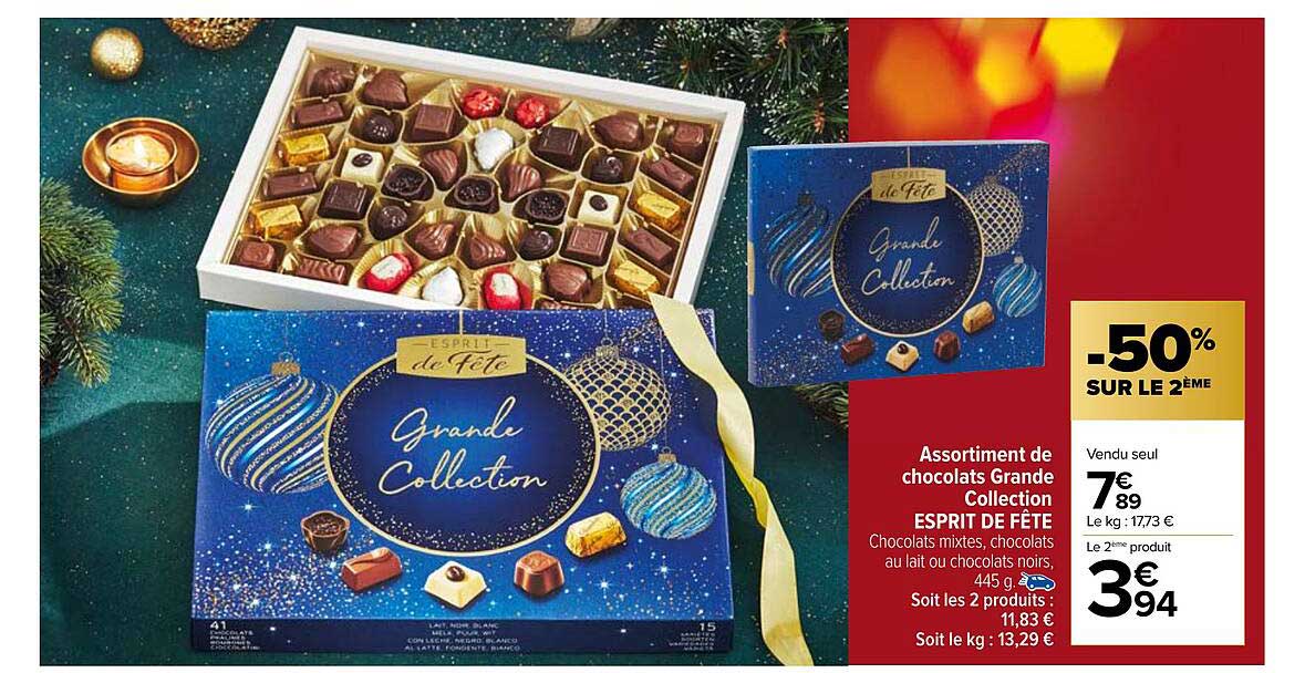 Assortiment De Chocolats Grande Collection Esprit De Fête