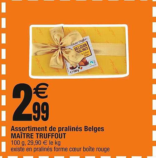assortiment de pralinés belges maître truffout