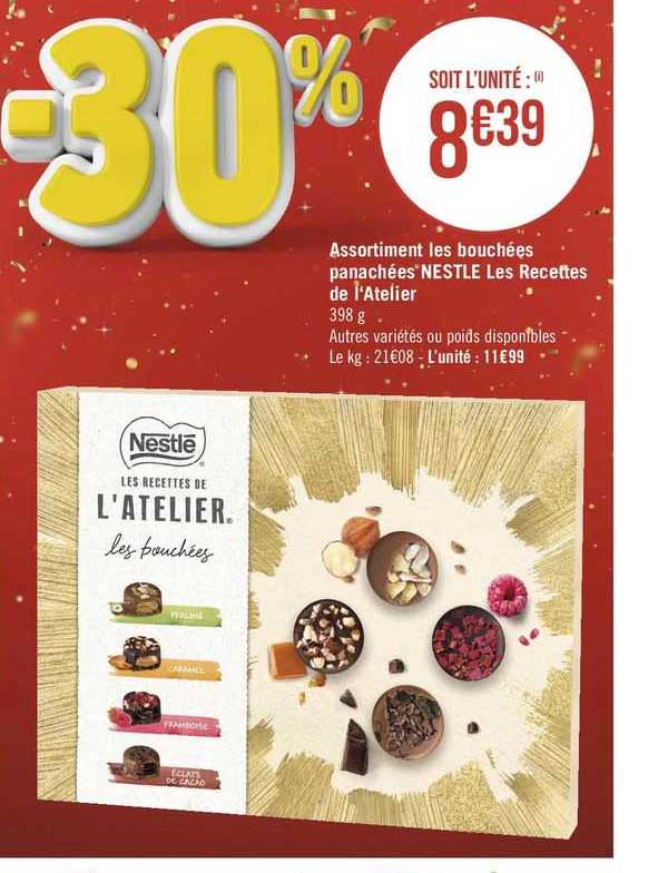 assortiment les bouchées panachées nestlé les recettes de l'atelier