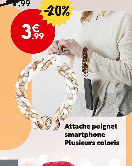 attache poignet smartphone plusieurs coloris