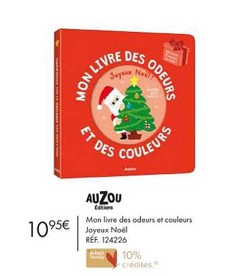 auzou mon livre des odeurs et couleurs joyeux noël