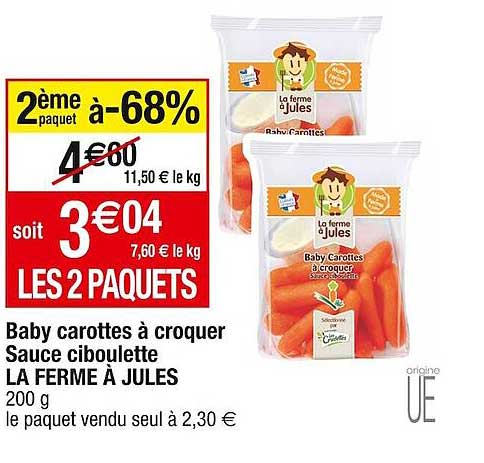 Baby Carottes à Croquer Sauce Ciboulette La Ferme à Jules