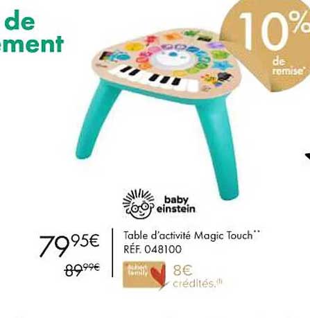 baby einstein table d'activité magic touch