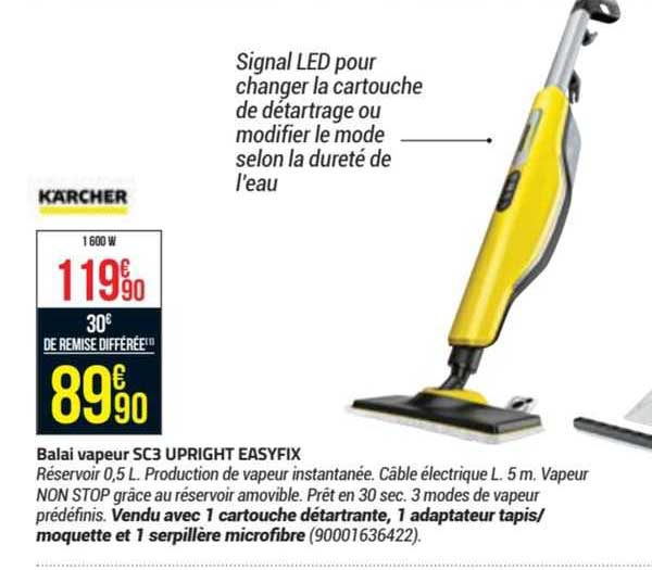 balai vapeur sc3 upright easyfix kärcher