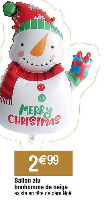 ballon alu bonhomme de neige