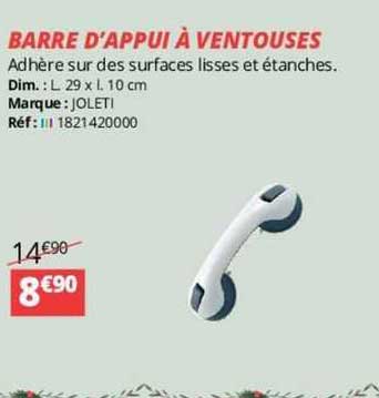 barre d'appui à ventouses