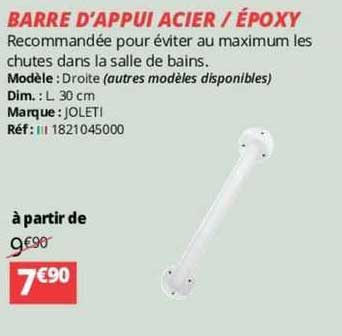 barre d'appui acier époxy
