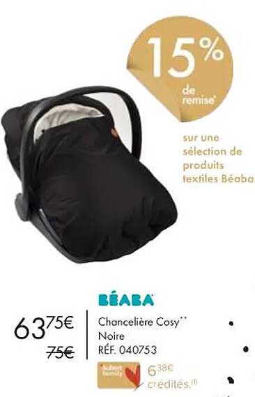 béaba chancelière cosy noire