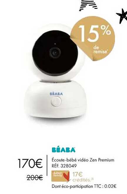 béaba écoute-bébé vidéo zen premium
