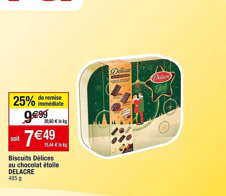 Biscuits Délices Au Chocolat étoile Delacre