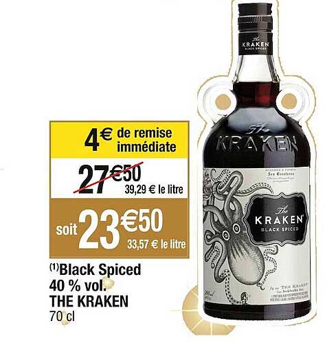 black spiced 40% vol. the kraken