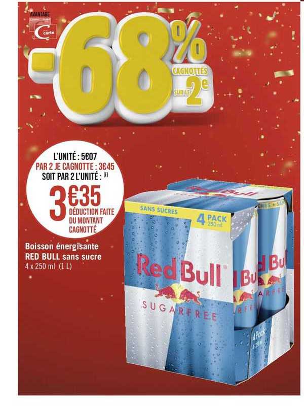 boisson énergisante red bull sans sucre