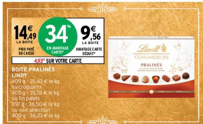Boite Pralinés Lindt