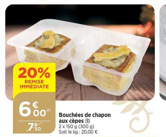 bouchées de chapon aux cèpes