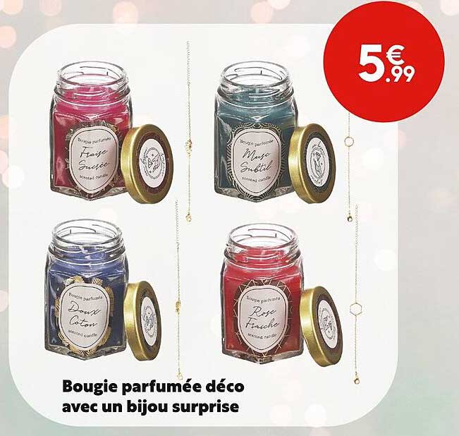 Bougie Parfumée Déco Avec Un Bijou Surprise