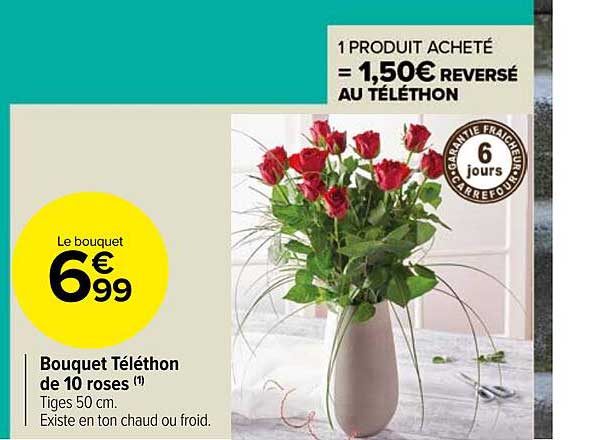 Bouquet Téléthon De 10 Roses