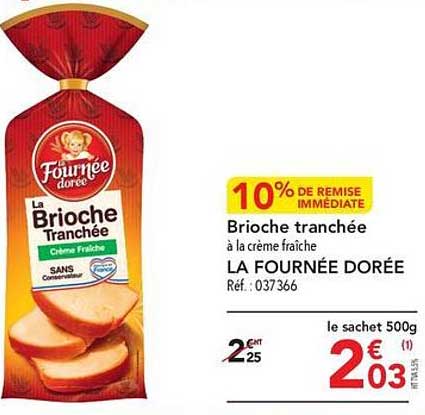 brioche tranchée la fournée dorée