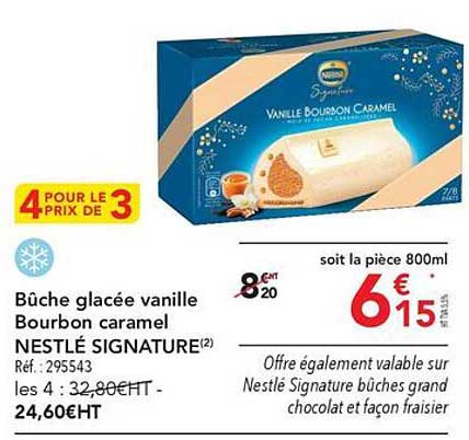 Bûche Glacée Vanille Bourbon Caramel Nestlé Signature