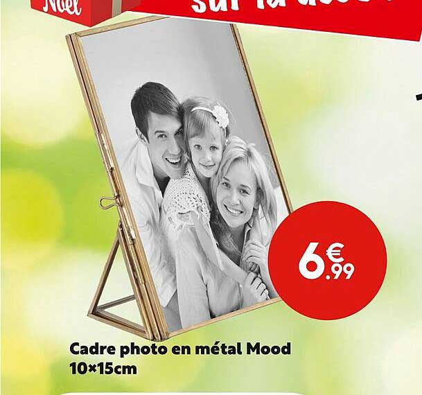 cadre photo en métal mood 10 x 15 cm