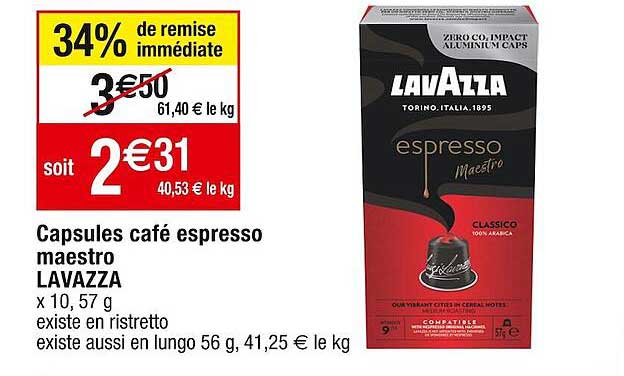 capsules café espresso maestro lavazza