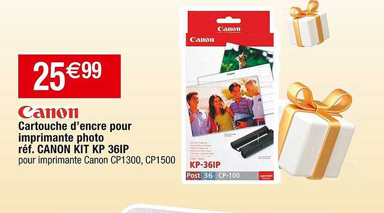 cartouche d'encre pour imprimante photo canon kit kp 36ip