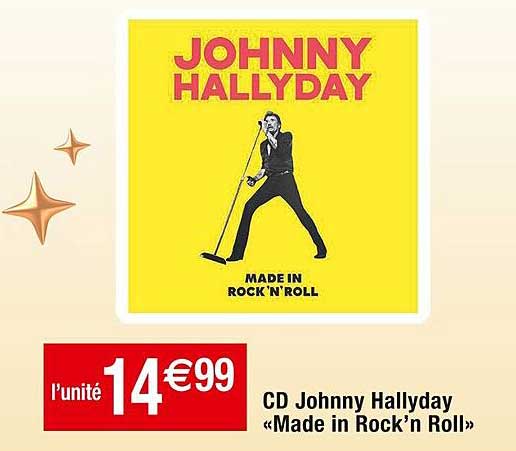cd johnny hallyday «made in rock'n roll»