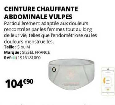 ceinture chauffante abdominale vulpes