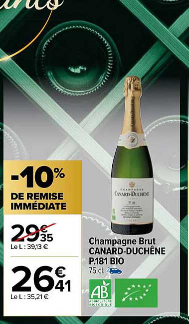 champagne brut canard-duchêne p.181 bio