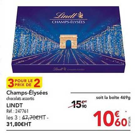 champs-élysées chocolats assortis lindt
