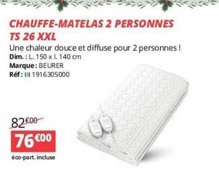 Chauffe-matelas 2 Personnes Ts 26 Xxl