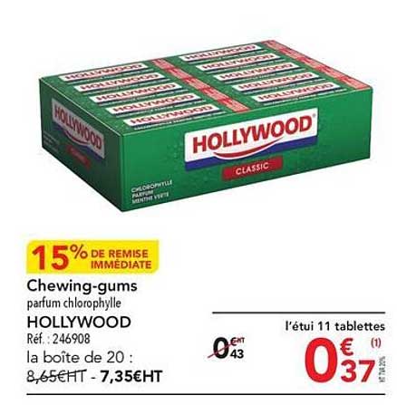 chewing-gums parfum chlorophylle hollywood