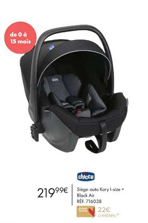 chicco siège auto kory i-size+ black air