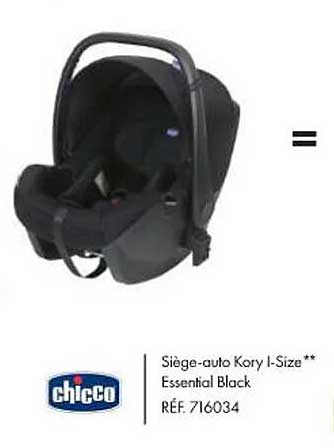 chicco sigère-auto kory i-size essential black